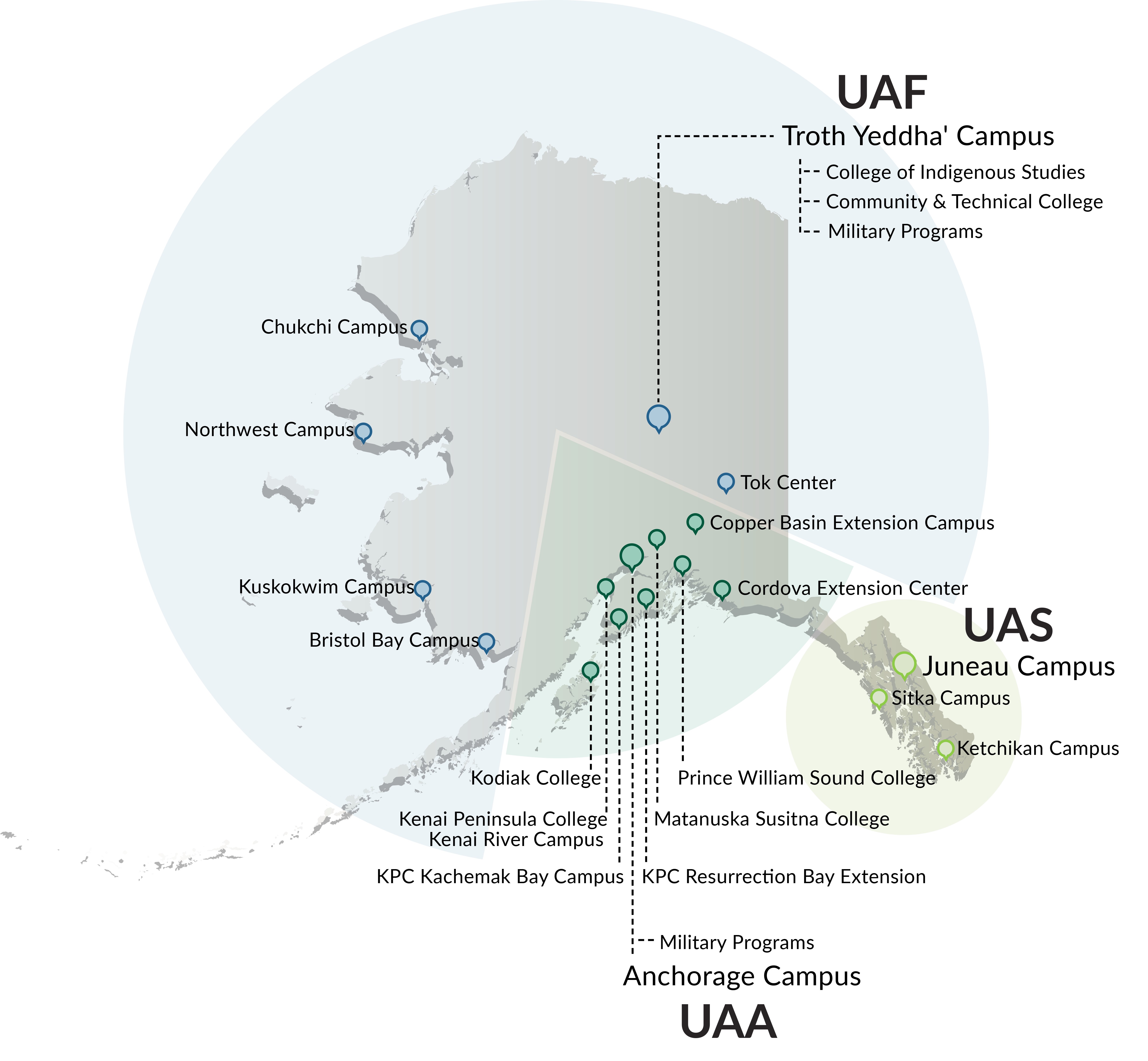 University of Alaska campus map