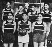The 1927-1928 Sheldon Jackson basketball team. Walter is in the back row, far right. Photo: Gold Metal Program