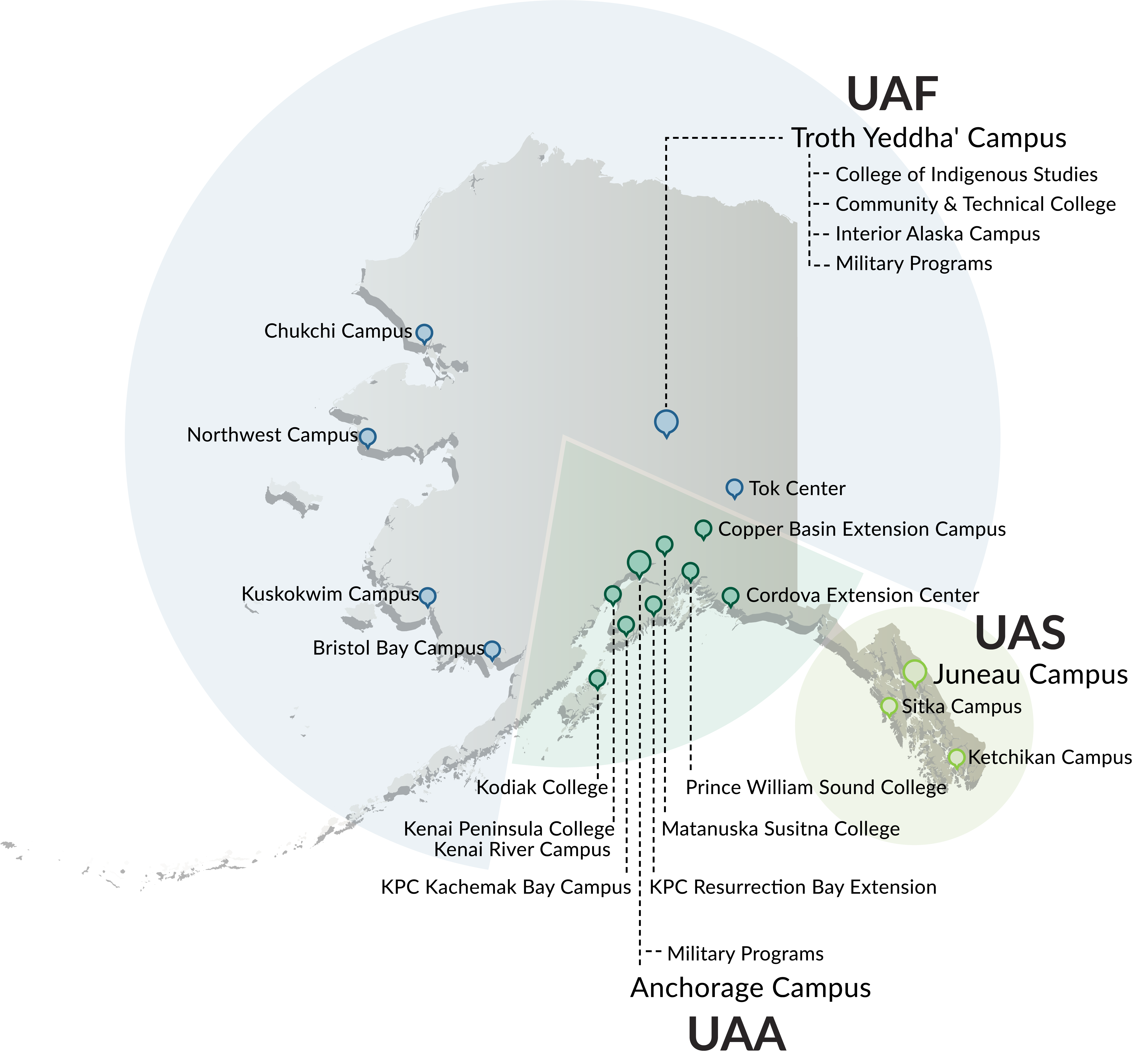 University of Alaska campus map