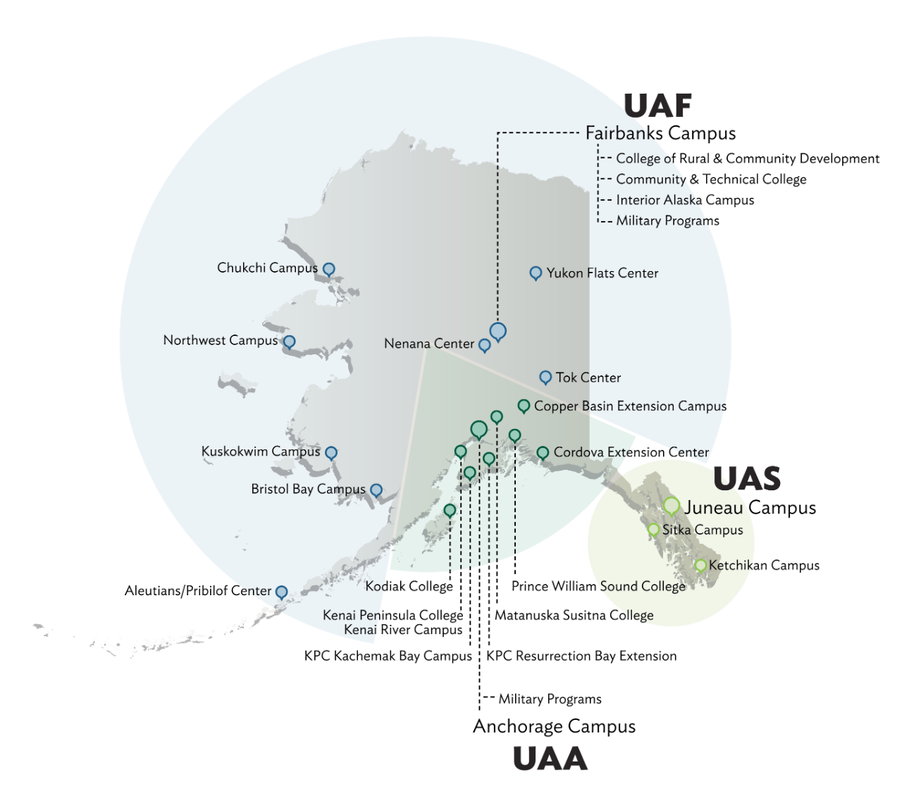 UA Campus map - State of Alaska