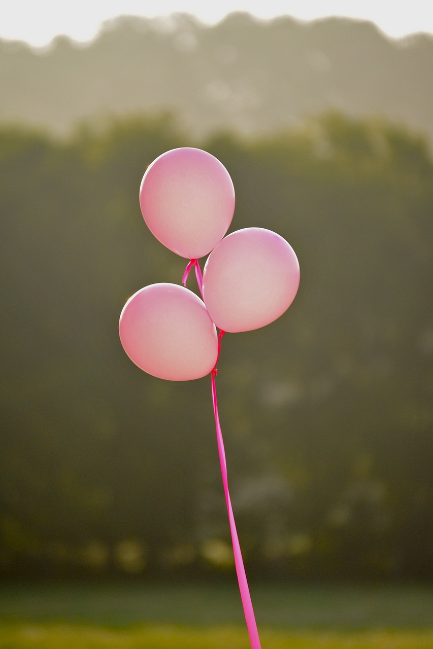 pink balloons