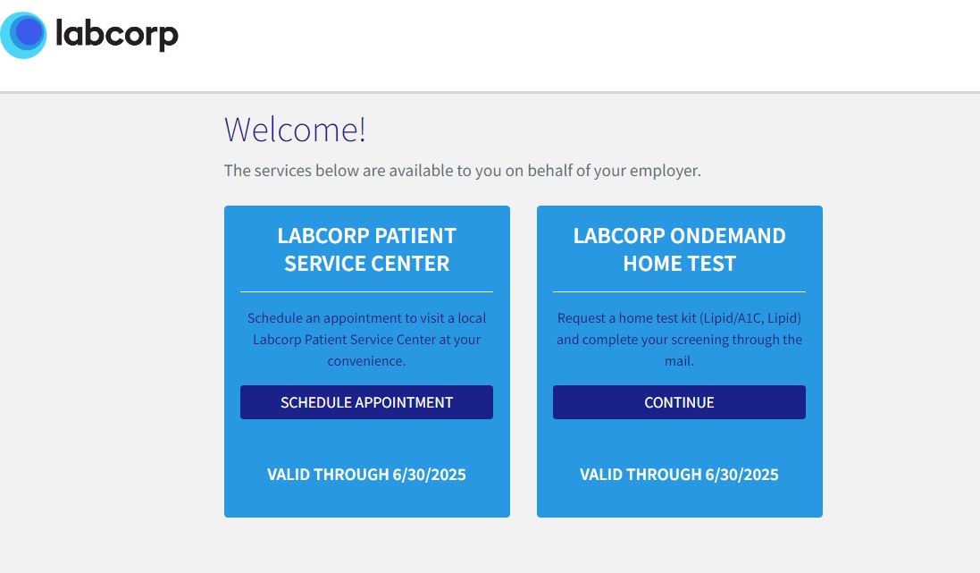 labcorp choices