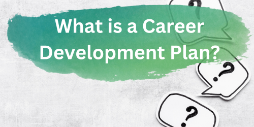 what is career development plan with postit notes with question marks on them