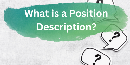 what is a position description with postit notes with question marks
