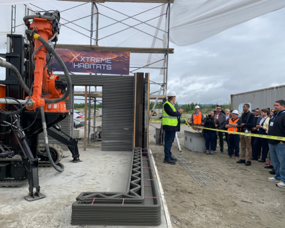 3D printer test structure in Fairbanks