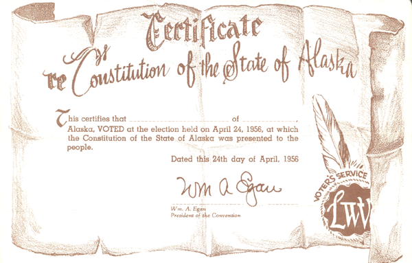 Voting Certificate 1956