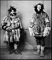 Mardy and Olaus on their return from their honeymoon exploring the Alaskan wilderness in midwinter, 1925. Photo: U.S. Fish and Wildlife Service